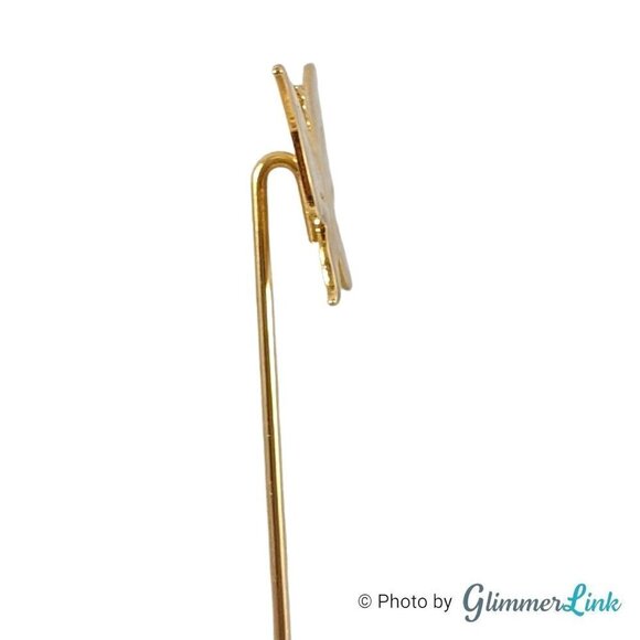 Vintage Gold Tone Butterfly Stick Pin - Picture 6 of 13